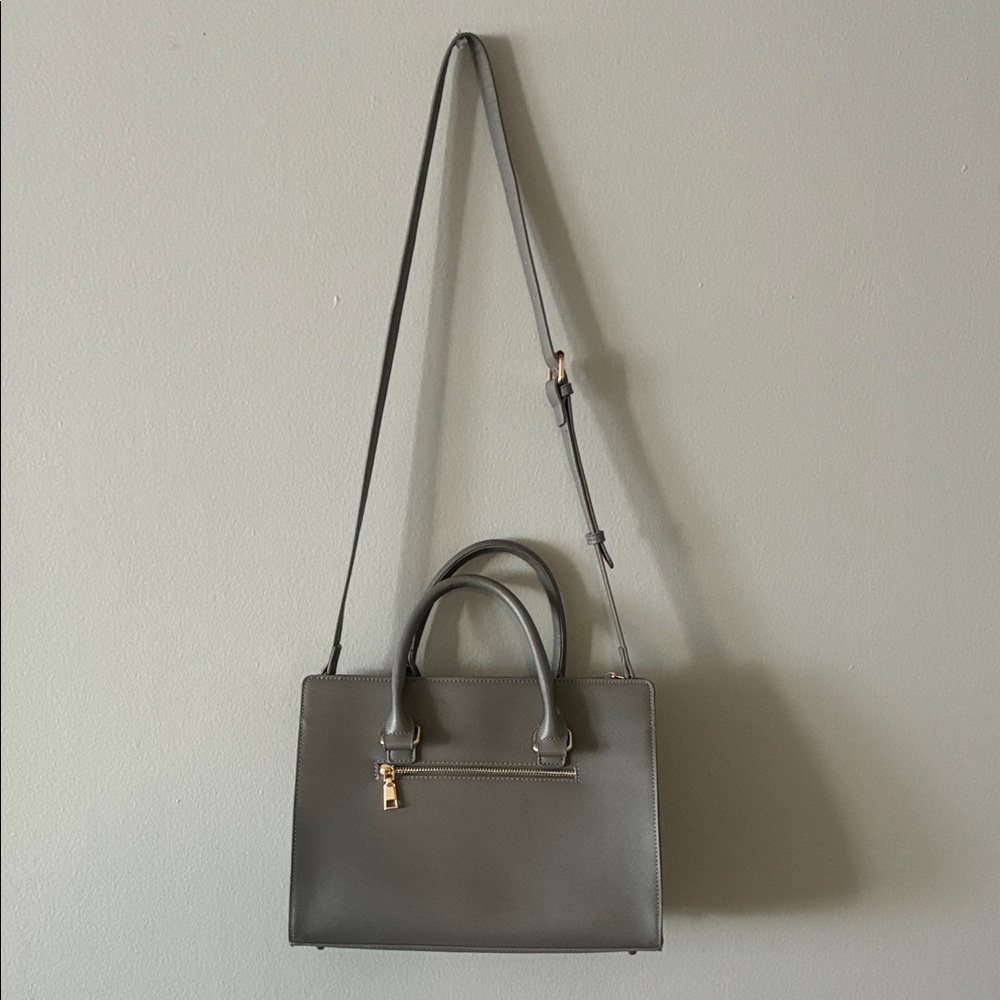 Miztique Shoulder Hand Bag Gray Gold New! - Picture 3 of 10
